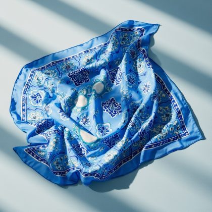 Foulard Cortile in seta stampata