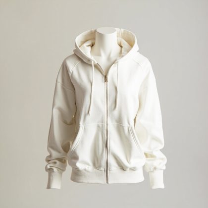 Felpa con zip Brezza in cotone leggero